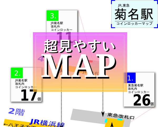 菊名駅 Jr 東急のコインロッカー 最新場所マップ